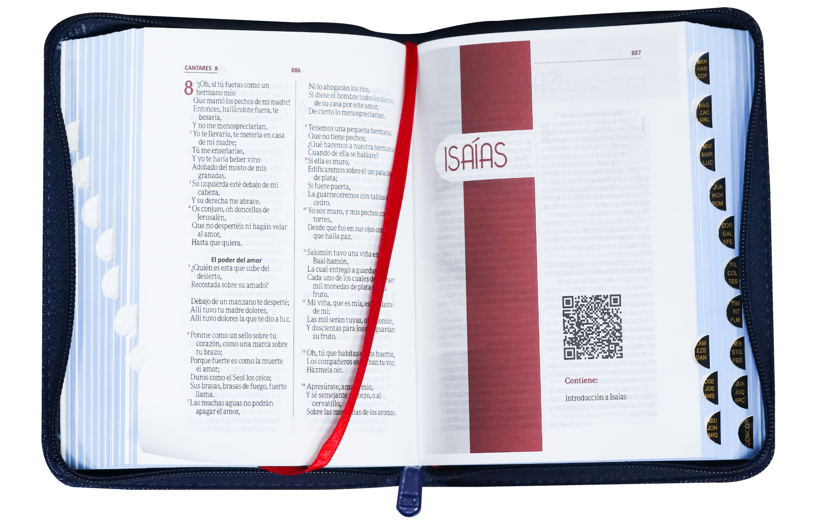 Biblia Jeans Azul Con Ziper